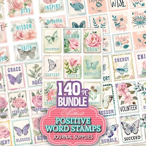 Timbres postaux FUSSY CUT affranchissement éphémères Timbres numériques numériques Poste aérienne courrier indésirable Journal des cliparts imprimables Étiquettes Kit de timbres