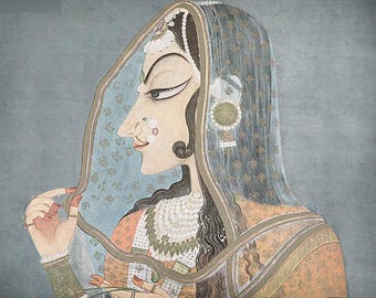 Royal India Mughal Miniature Painting UK British Raj Collage Ephemera Digital Junk Journal Pocket Page Paper Printable Letter Postcard Sheet