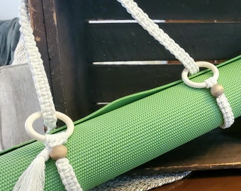Correa para esterilla de yoga de macramé