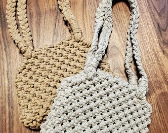 Bolso de hombro de macramé