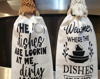 Toallero de macramé