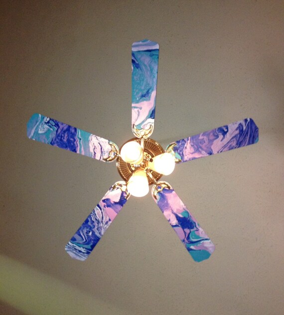 Items Similar To Hand Painted Ceiling Fan Blades On Etsy