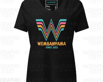Quel Wemby ! T-shirt San Antonio Fiesta Colors - Édition Spurs - Col en V pour femme