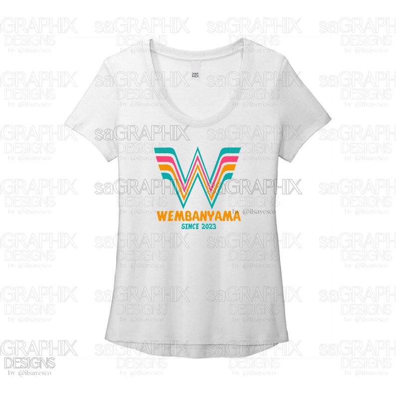 Quel Wemby ! T-shirt San Antonio Fiesta Colors - Édition Spurs | Col rond pour femmes image 2