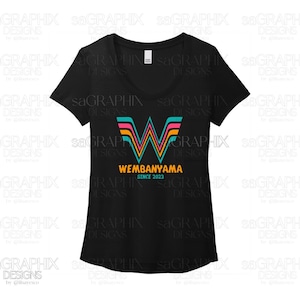 Quel Wemby ! T-shirt San Antonio Fiesta Colors - Édition Spurs | Col rond pour femmes image 1