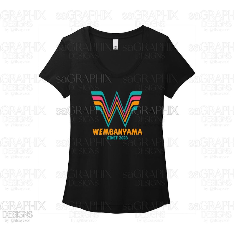 Quel Wemby ! T-shirt San Antonio Fiesta Colors - Édition Spurs | Col rond pour femmes image 1