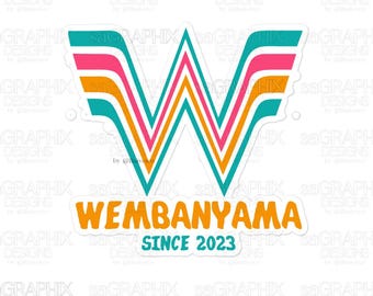 ¡Qué Wemby! Pegatina de colores de la Fiesta de San Antonio