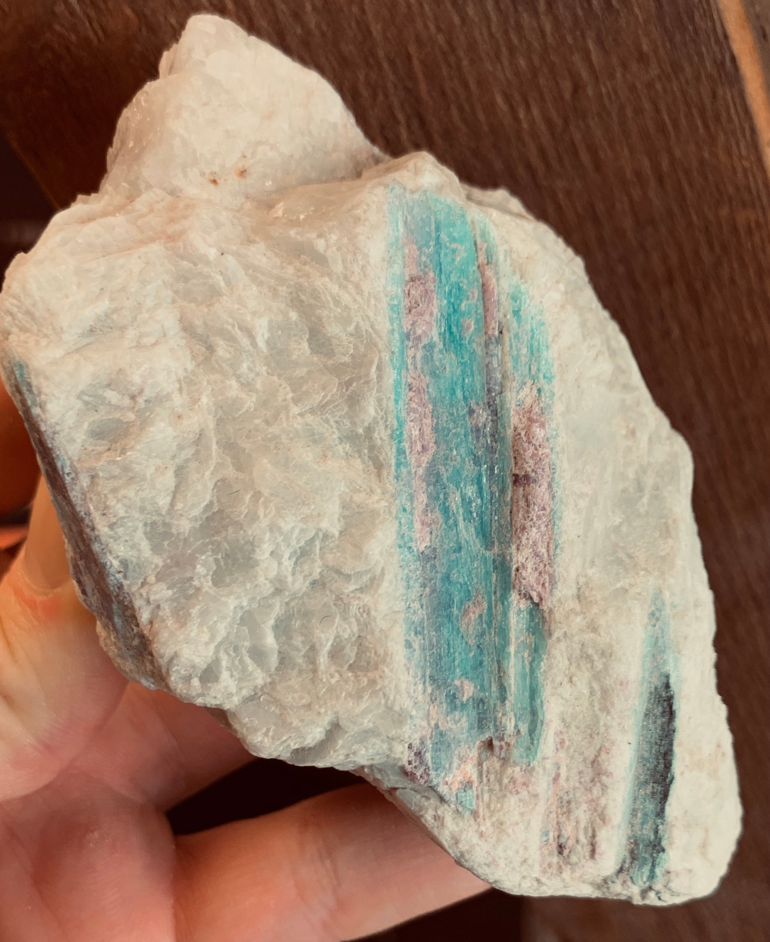 Paraiba Tourmaline in Matrix Specimen. Batalha Mine, Paraiba, Brazil.