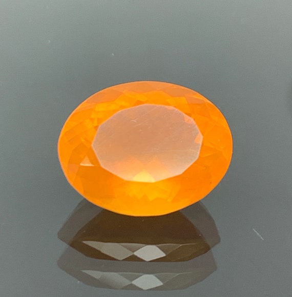 Fanta Orange Colour Mexican Fire Opal. Oval Cut. 9.65 Carats