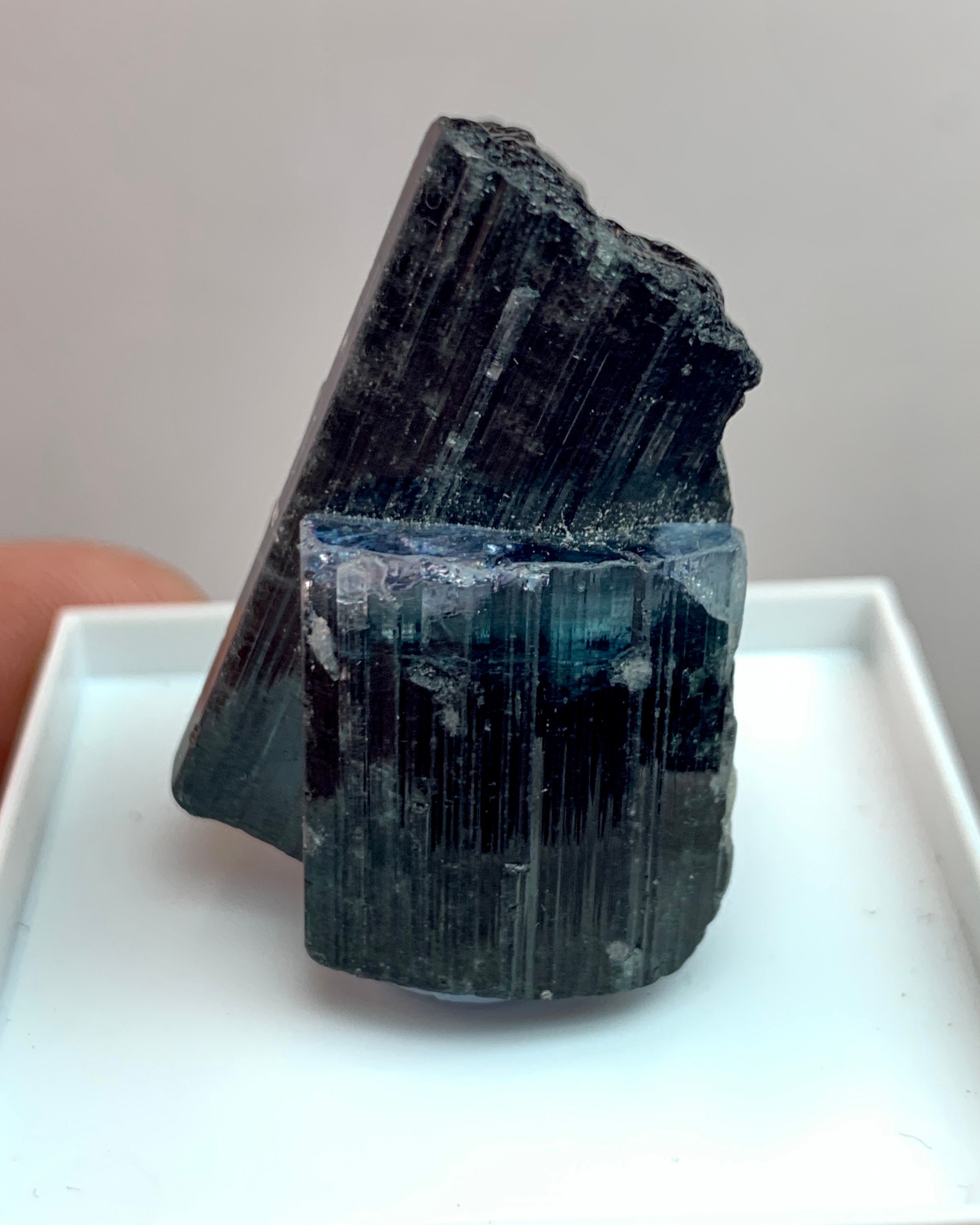 Blue Cap Tourmaline Intergrown Crystals. Paprok Mine. Kamdesh District