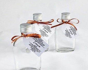 Personalized Zamzam Glass Bottles: Islamic Wedding Favors (50ml)