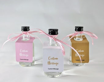 Personalized Miniature Bottle Tags: Custom Party Favors
