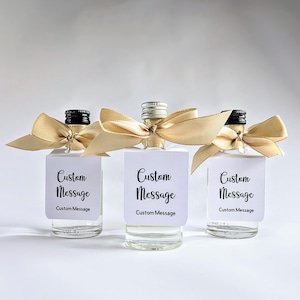 Custom Personalised Miniature 50ml bottle Tags |Wedding| Party| Birthday Favour| Bridal shower |Hen Do |Stag Do| Anniversary|Thank You Gift