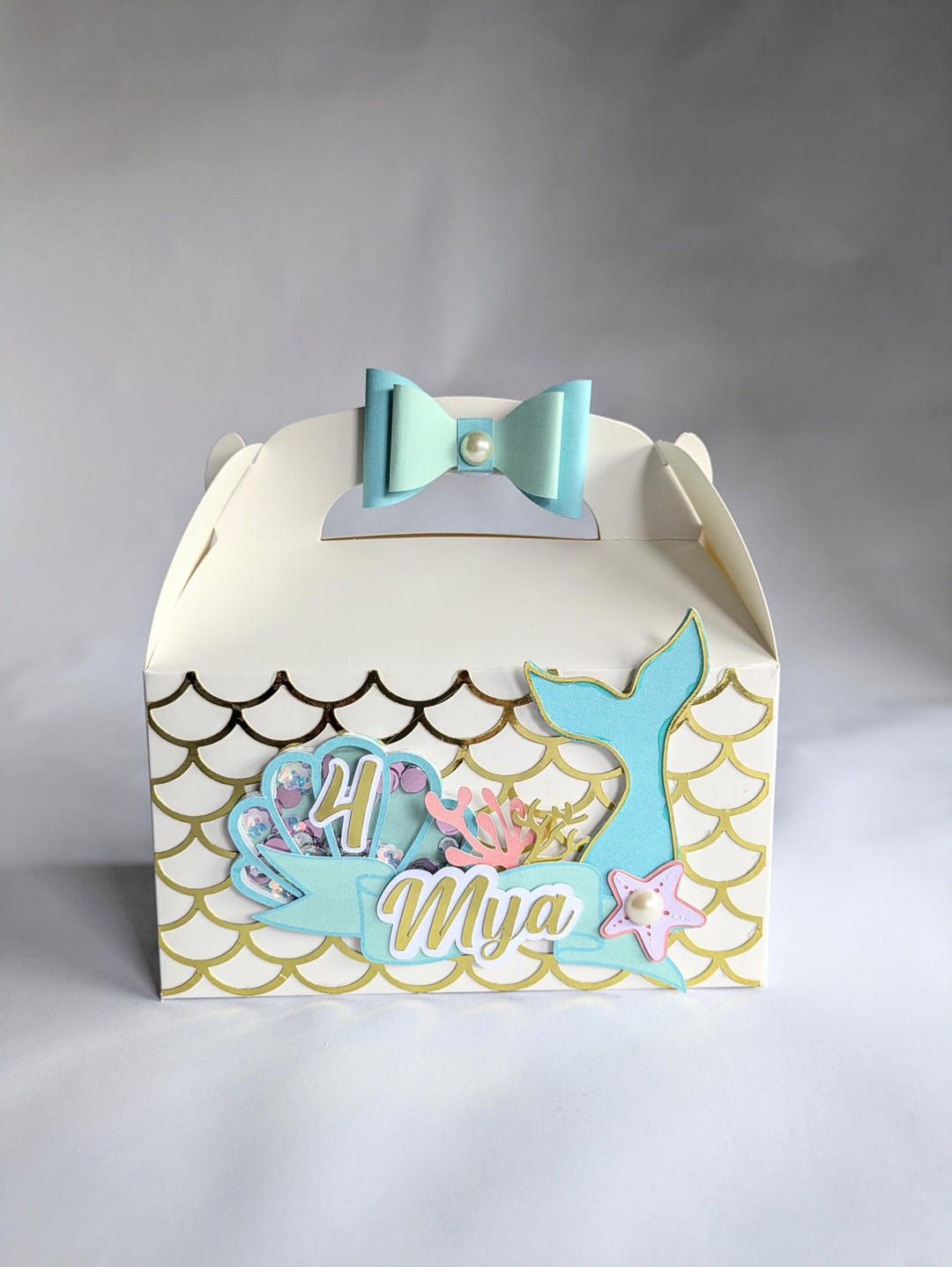 Personalised Mermaid Party Favour Box | Under the Sea Birthday Gift Box ...