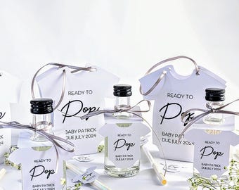 Personalised Ready to Pop Baby Shower Favour Bundle | Bottle Tags, Straws & Treat Bags | Neutral Baby Shower Decorations