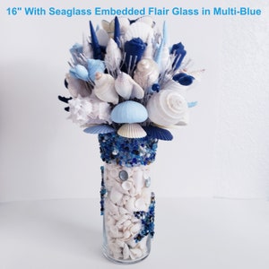 Seashell Bouquet with Glass Stand in 8 Colors & 3 Sizes image 10