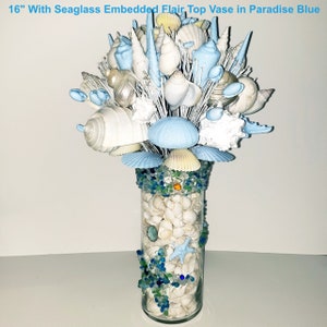 Seashell Bouquet with Glass Stand in 8 Colors & 3 Sizes image 9