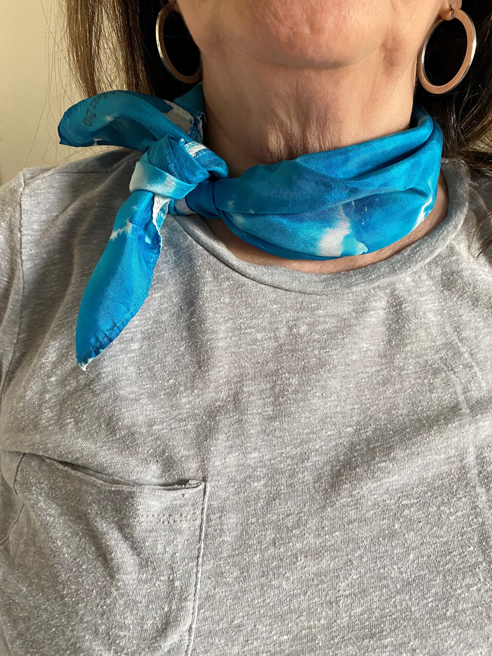 Silk Hand Kerchief 20 x 20 Etsy