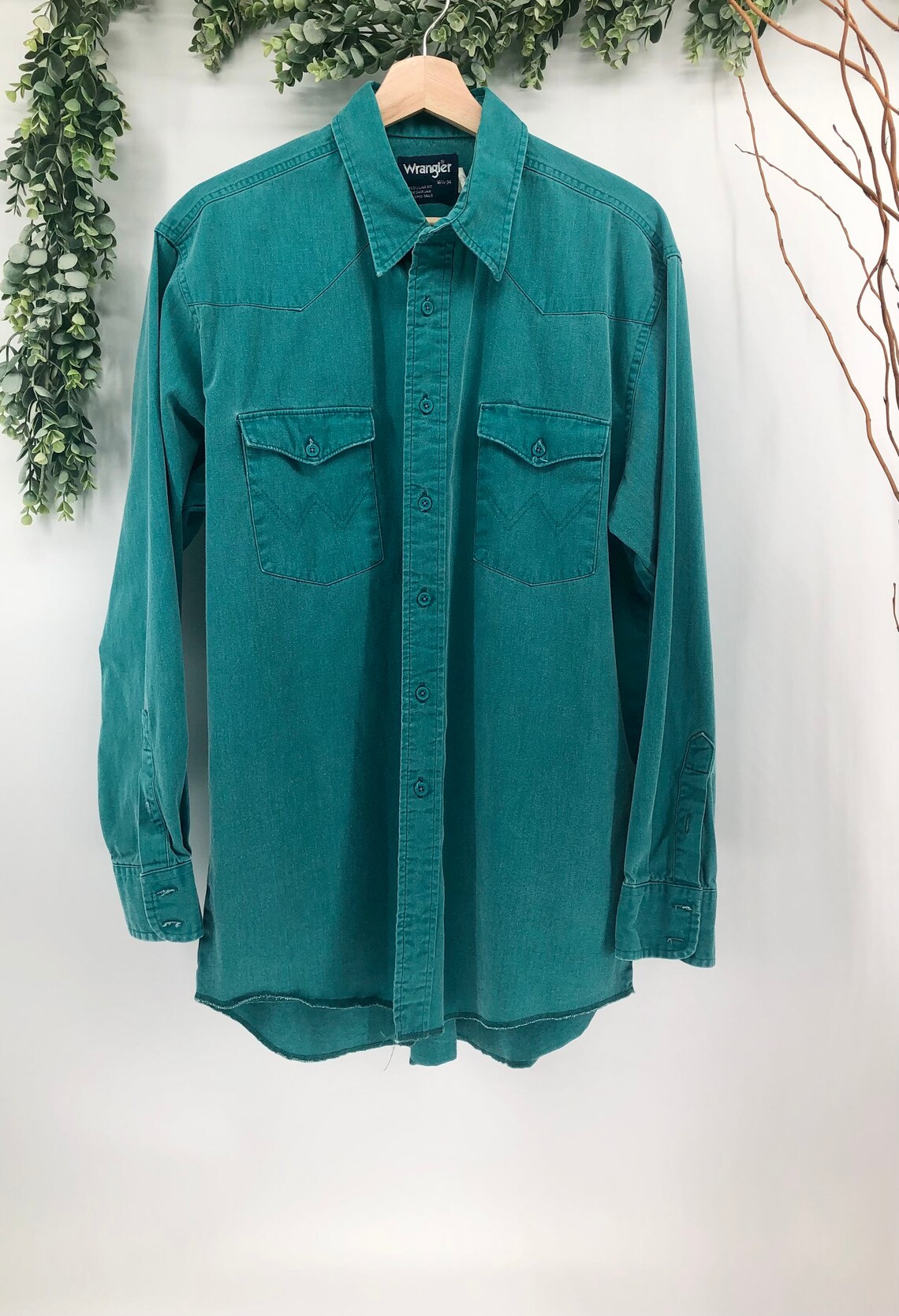 vintage wrangler button ups