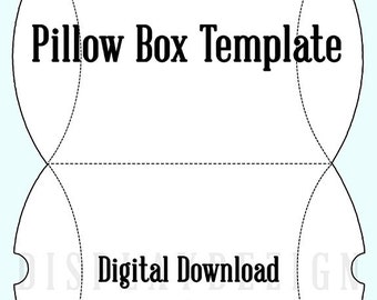 Pillow Box Template - Instant Download - PNG - PSD - PDF - Print - Shower - Wedding - Anniversary - 6" x 4"