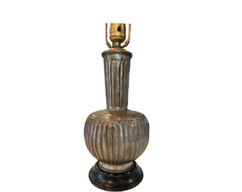 Hammered Brass Orb Base Table Lamp