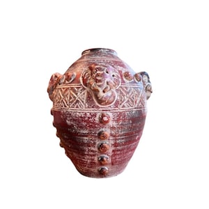 Adinkra Style Stoneware Water Jug