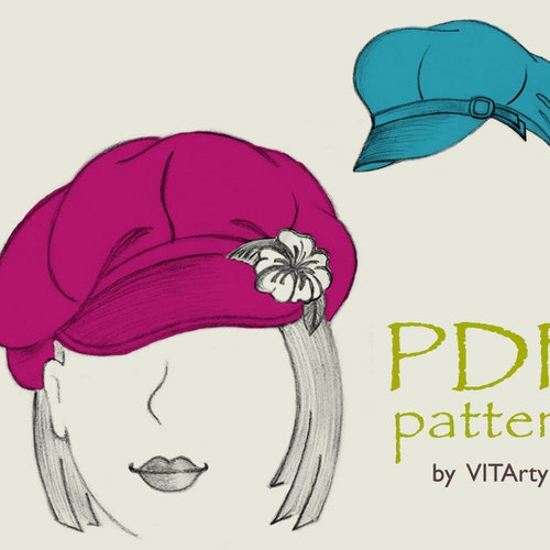 Newsboy Hat Sewing Pattern Reversible Unisex Adult Sizes - Etsy
