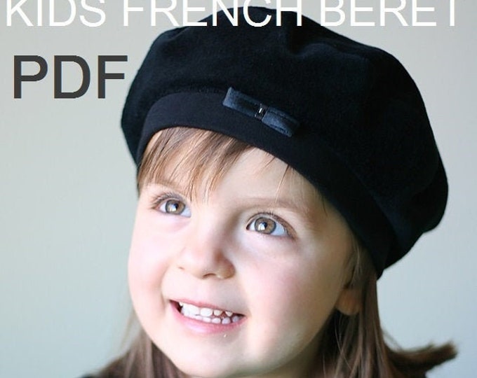 Kids Hat Sewing Pattern, Girls Beret Pattern, PDF Tutorial, Sizes: 6m ...