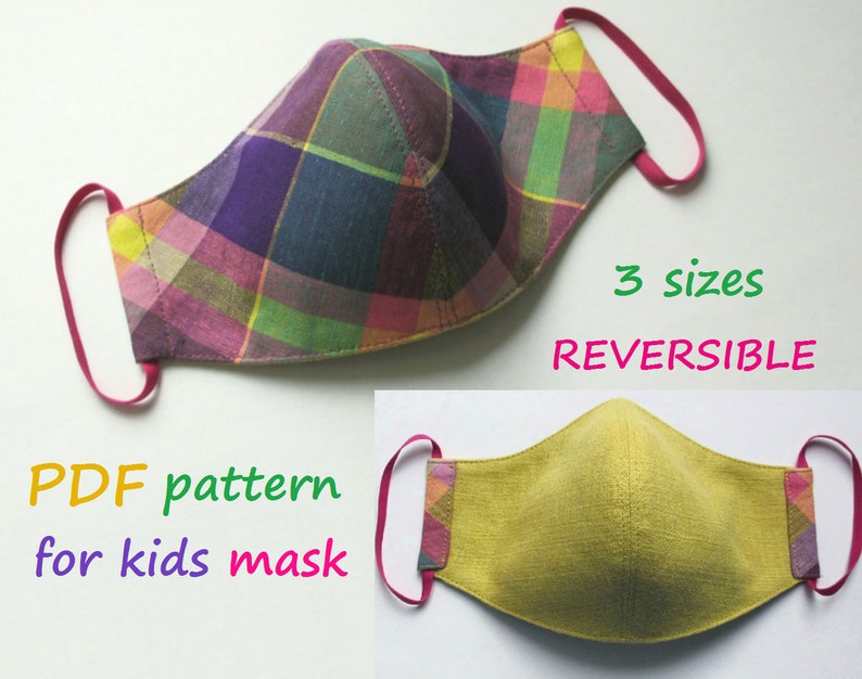 Kids Mask Patterntutorial Child Mask Sewing PDF Easy Mask Etsy