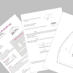 Newsboy Hat Sewing Pattern Paperboy 8 Panel Cap Download Pdf, Sizes: S ...