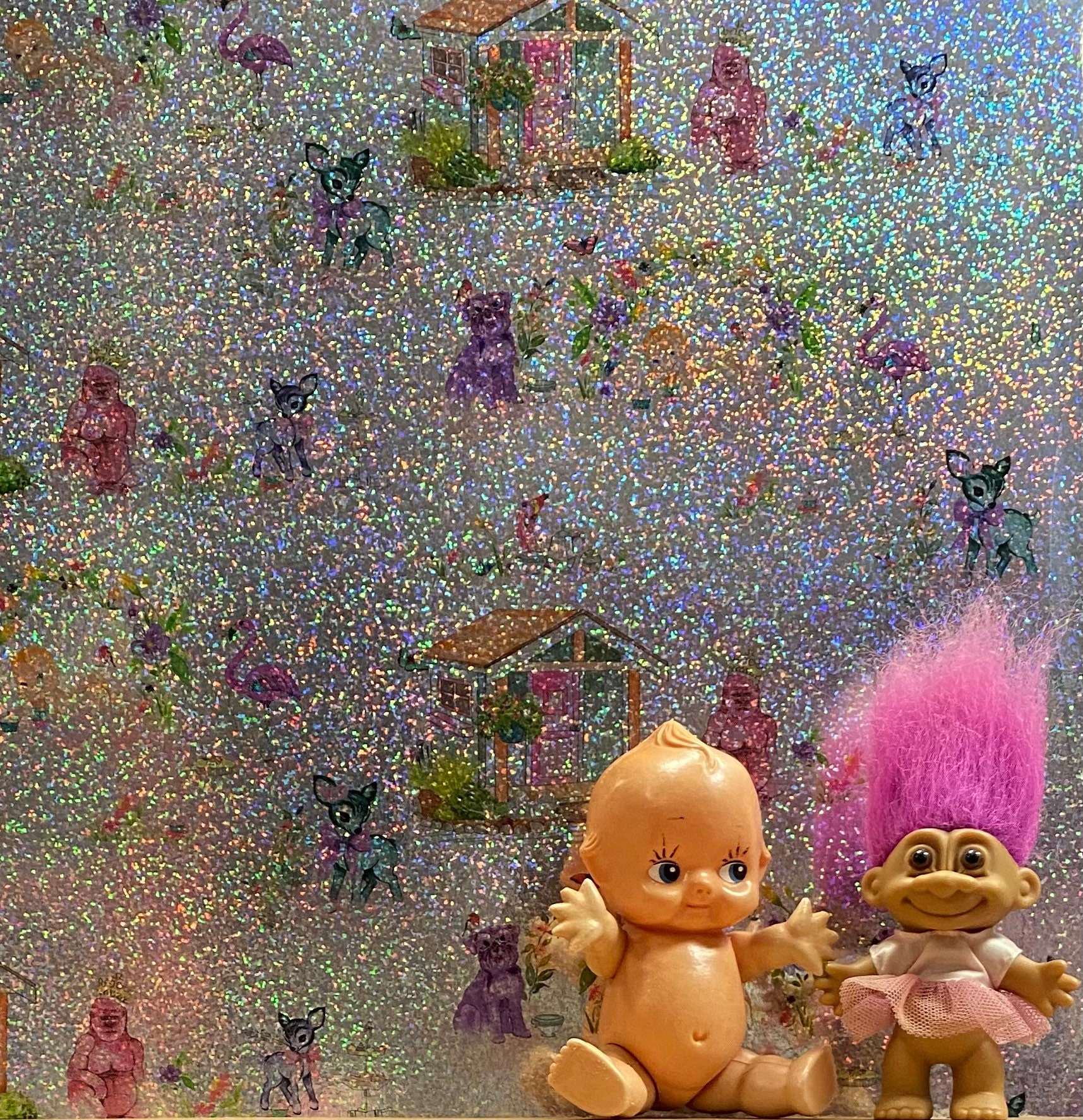 Muck N Brass Toile De Kitsch Luxury Wallpaper Holographic - Etsy UK