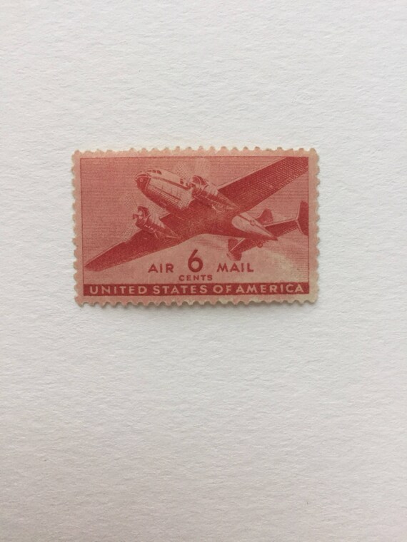 10 twin motored transport plane air mail 6c us postage stamp etsy il 570xn 1417475778 3h0w jpg
