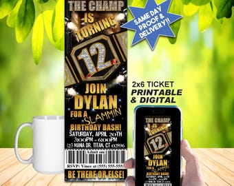 Invitación para entradas de LUCHA LIBRE, para imprimir o usar en línea, personalizada, ¡¡¡increíble!!!