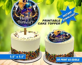 FAIRY CAKE TOPPER, Birthday Party, Printable File, Print As Edible, Instant Download!