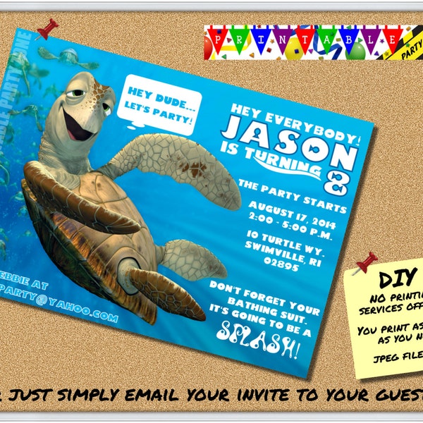 Turtle Invitation - Etsy