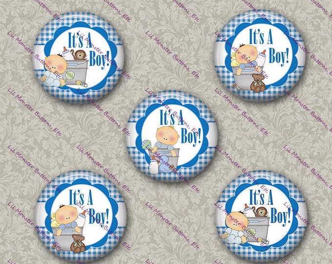 Set of 5 Buttons - Its A Boy - PLEASE READ DESCRIPTION