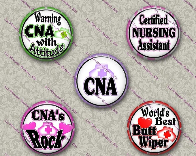 Set of 5 Buttons - CNA 1 - Please Read Description