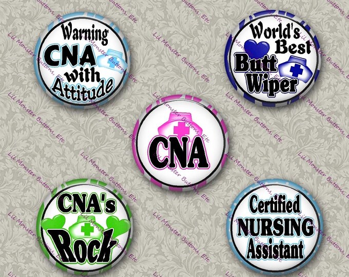 Set of 5 Buttons - CNA 2 - Please Read Description
