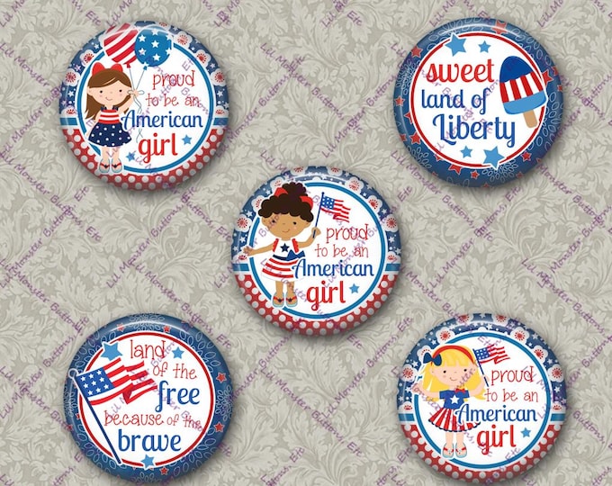 Set of 5 Buttons - American Girl - Please Read Description