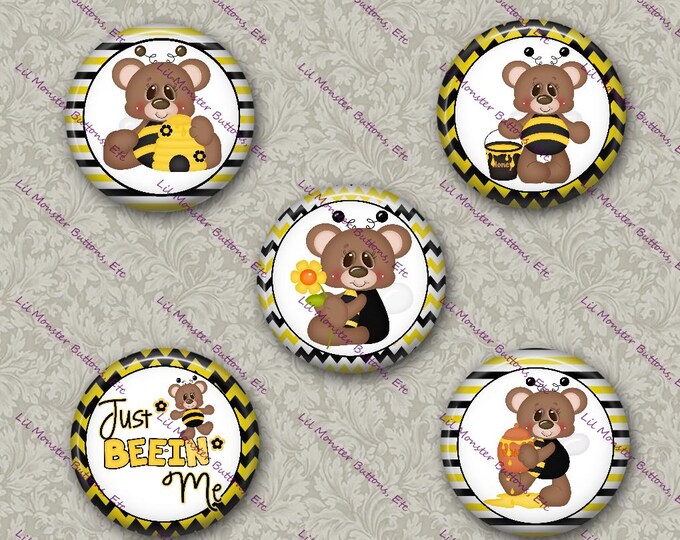 Set of 5 Buttons - Just Beein Me- Please Read Description
