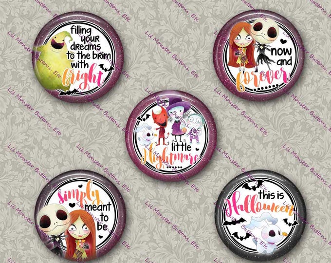 Set of 5 Buttons - Little Nightmare - Please Read Description