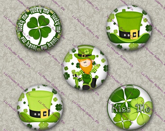 Set of 5 Buttons - Lucky Me 3 - PLEASE READ DESCRIPTION