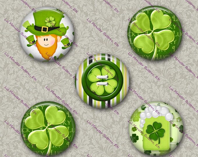 Set of 5 Buttons - Lucky Me 2 - PLEASE READ DESCRIPTION