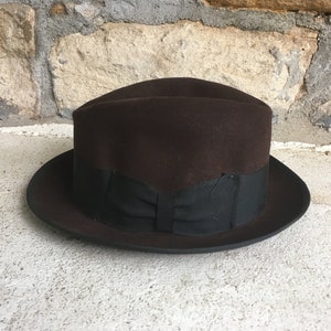 Vintage 1960s Mens ALEXANDER Customized Brown Fur Felt FEDORA - Etsy