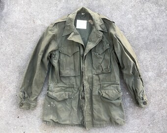 1940/'s Vintage M43 Cold Weather jacket distressed Mens L