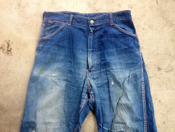 Vintage 1940s 50s Mens BIG SMITH Dark Indigo Denim