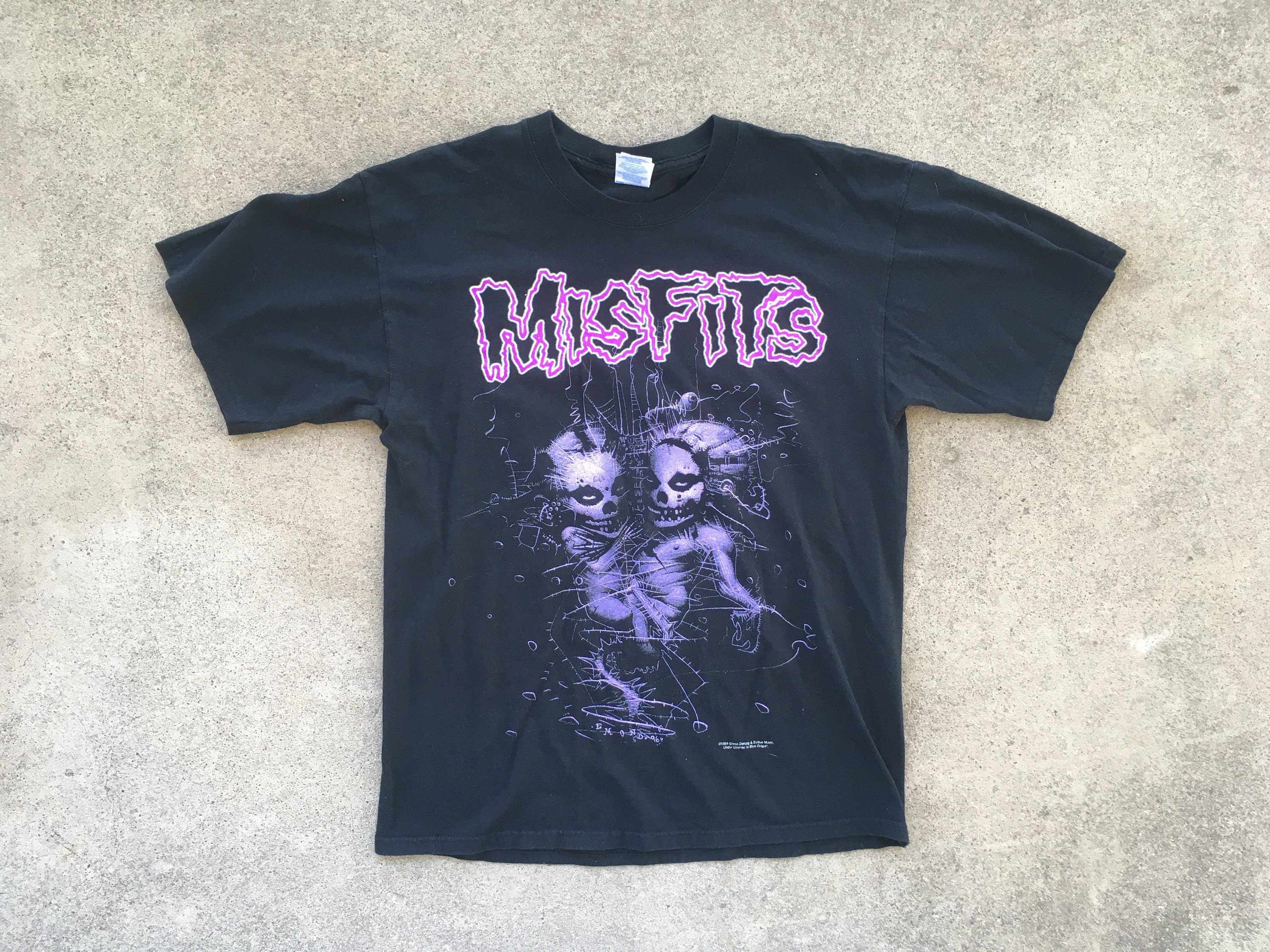 Vintage 1990s MISFITS Violent World Black Concert Tour T-SHIRT