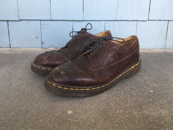 Vintage 1990s Womens DOC MARTENS 3989 Distressed Brown Wingtip - Etsy Canada