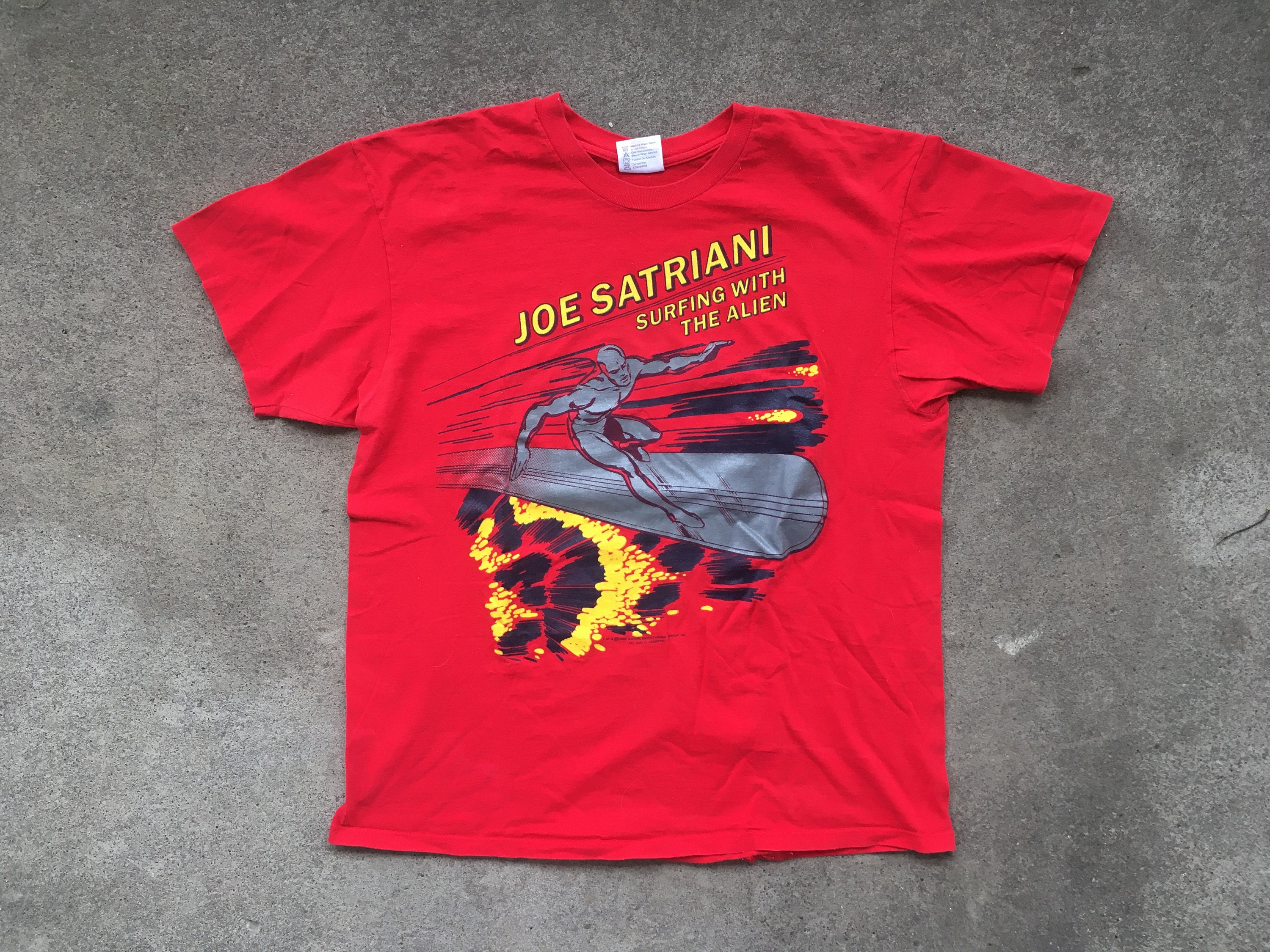 100 ％品質保証 Vintage 1980s JOE SATRIANI Surfing With the Alien 1988 Red 洋楽