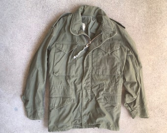 Vintage Mens 1980s M65 OD Green Army 